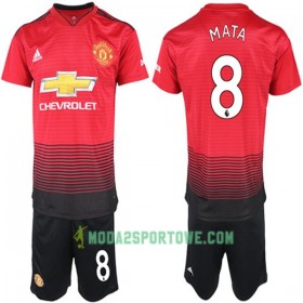 Koszulka Manchester United Juan Mata 8 Dziecięcy Domowe Stroje Piłkarskie 2018-2019 Krótki Rękaw